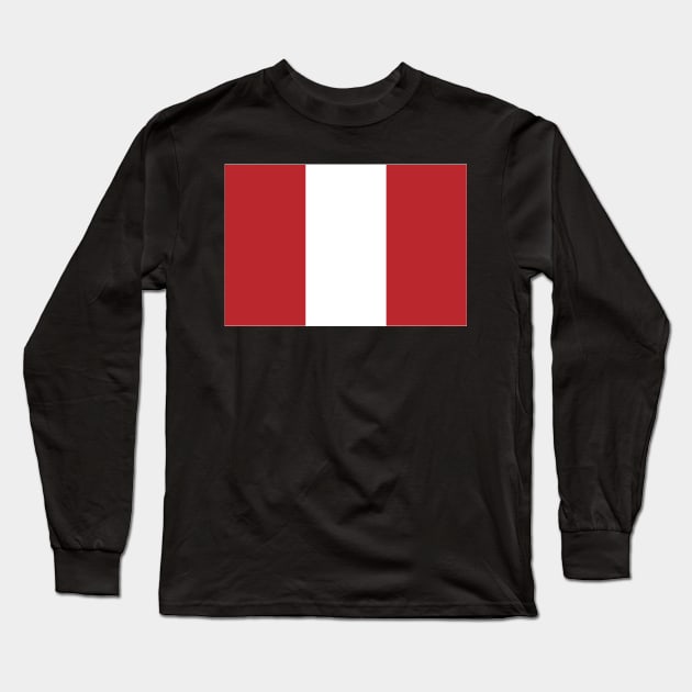 Peru National Flag Long Sleeve T-Shirt by zwrr16